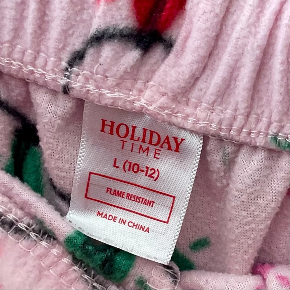 Holiday Time Kids Pajama Bottoms - Pink lights